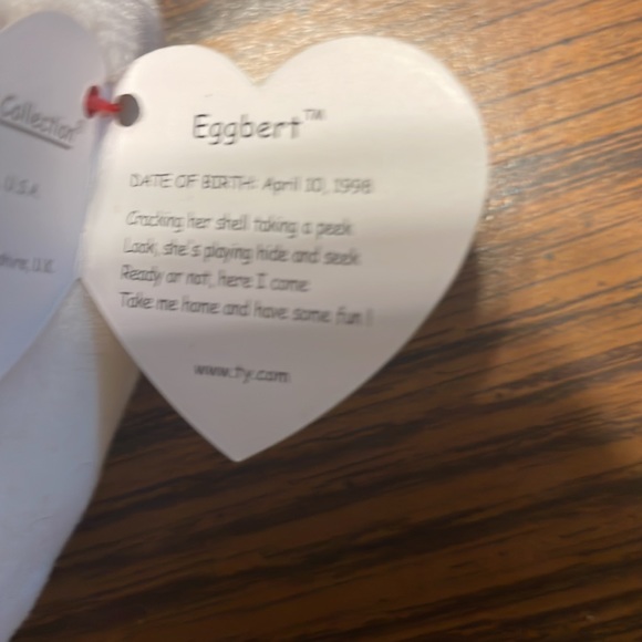 Eggbert the chick egg ty beanie baby small in excellent condition tag perfect - Picture 5 of 5